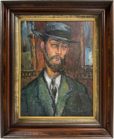 Amedeo Modigliani 1884 - 1920 Italian Oil on Canvas in the style of . Utrillo.Brancusi Picasso Era