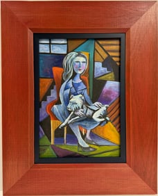 Pablo Picasso Spanish 1881-1973 Oil On Canvas in the style of Painting. Dali, Magritte, Chagall Era