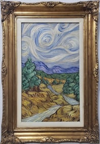 Vincent Van Gogh Dutch 1853-1890 Oil on Canvas painting in the style of Gaugin, Degas Era