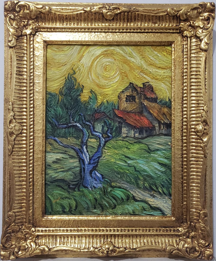 Vincent Van Gogh Dutch 1853-1890 Oil on Canvas painting in the style of Gaugin, Degas Era. (1 of 8)