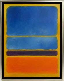 Mark Rothko Russian 1903 - 1970 Oil on canvas painting in the style of Pollock, Kline, de Kooning