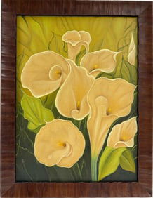 Georgia O'Keeffe American 1887 - 1986 Oil On Canvas Painting in the style of, Pollock , Picasso Era