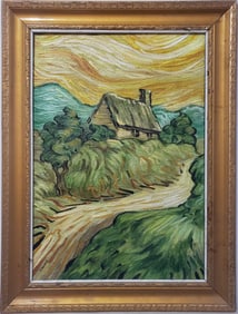 Vincent Van Gogh Dutch 1853-1890 Oil on Canvas painting in the style of .Gaugin, Degas Era.