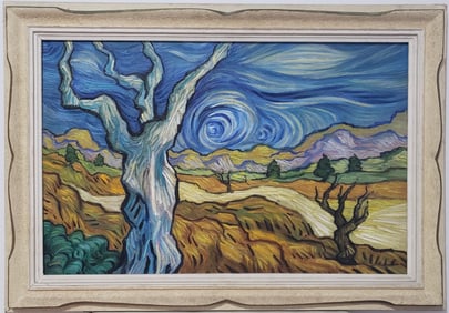 Vincent Van Gogh Dutch 1853-1890 Oil on Canvas painting in the style of .Gaugin, Degas Era.