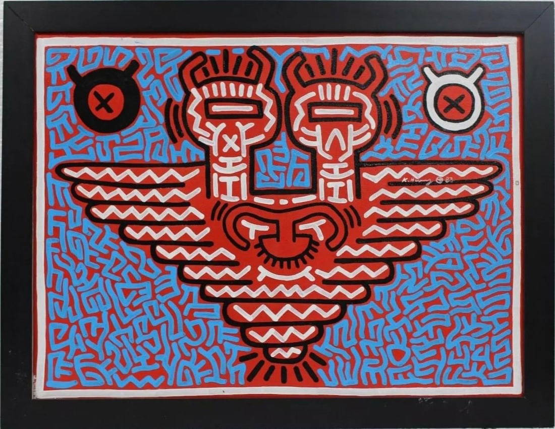 Keith Haring American 1958 1990 Acrylic/canvas In The Style Of Warhol