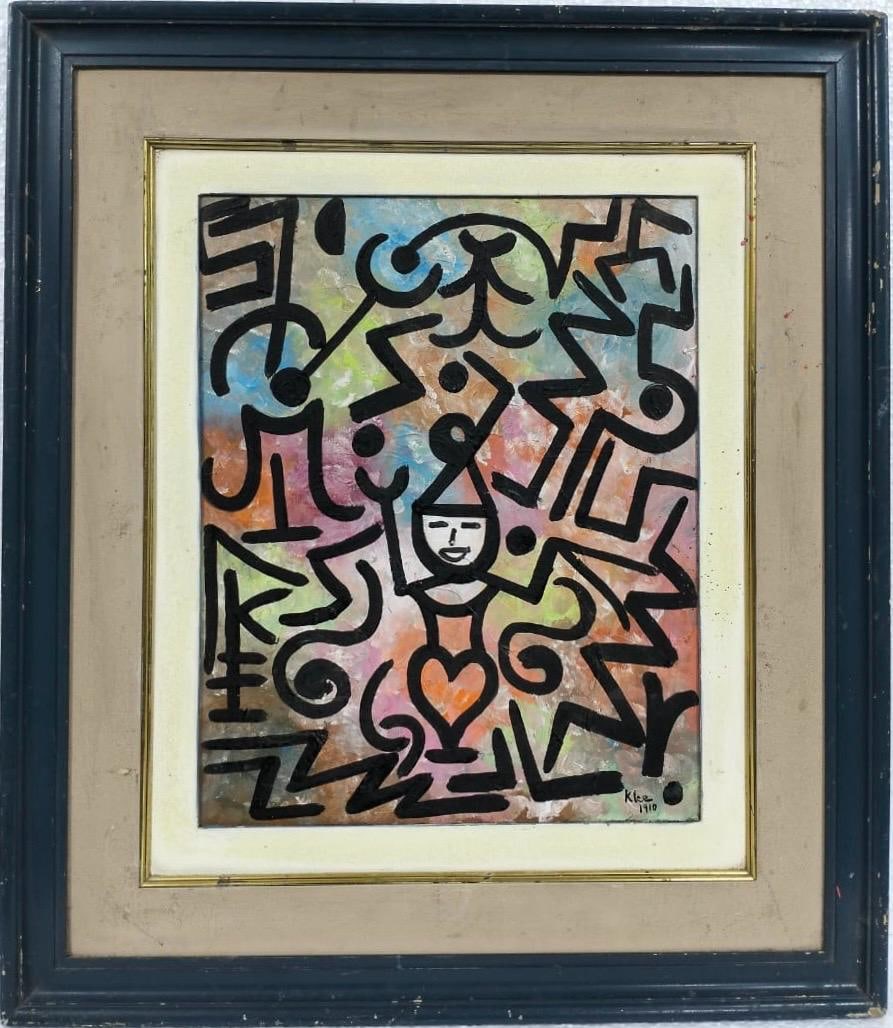 Paul Klee Swiss-German 1879-1940 Oil on Canvas painting In the style of Chagall,Picasso,Matisse Era (1 of 8)