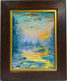 Claude Monet French 1840 - 1926 Oil on canvas Painting in the style of Renoir Manet Pissarro Era.