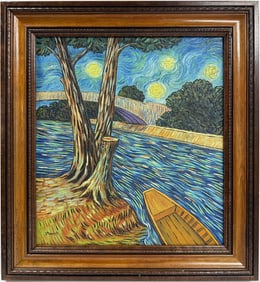 Vincent Van Gogh Dutch 1853-1890 Oil on Canvas painting in the style of Gaugin, Degas Era