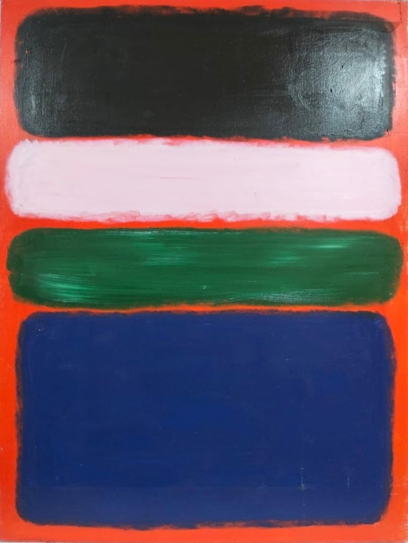 Mark Rothko Russian / American 1903 - 1970 In The Style of Oil on canvas painting Pollock (1 of 8)