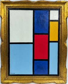 Piet Mondrian Dutch 1872- 1911 Oil on Canvas Painting in the style of. Kandinsky, Malevich Era