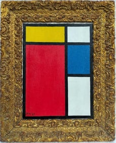 Piet Mondrian Dutch 1872- 1911 Oil on Canvas Painting in the style of. Kandinsky, Malevich Era