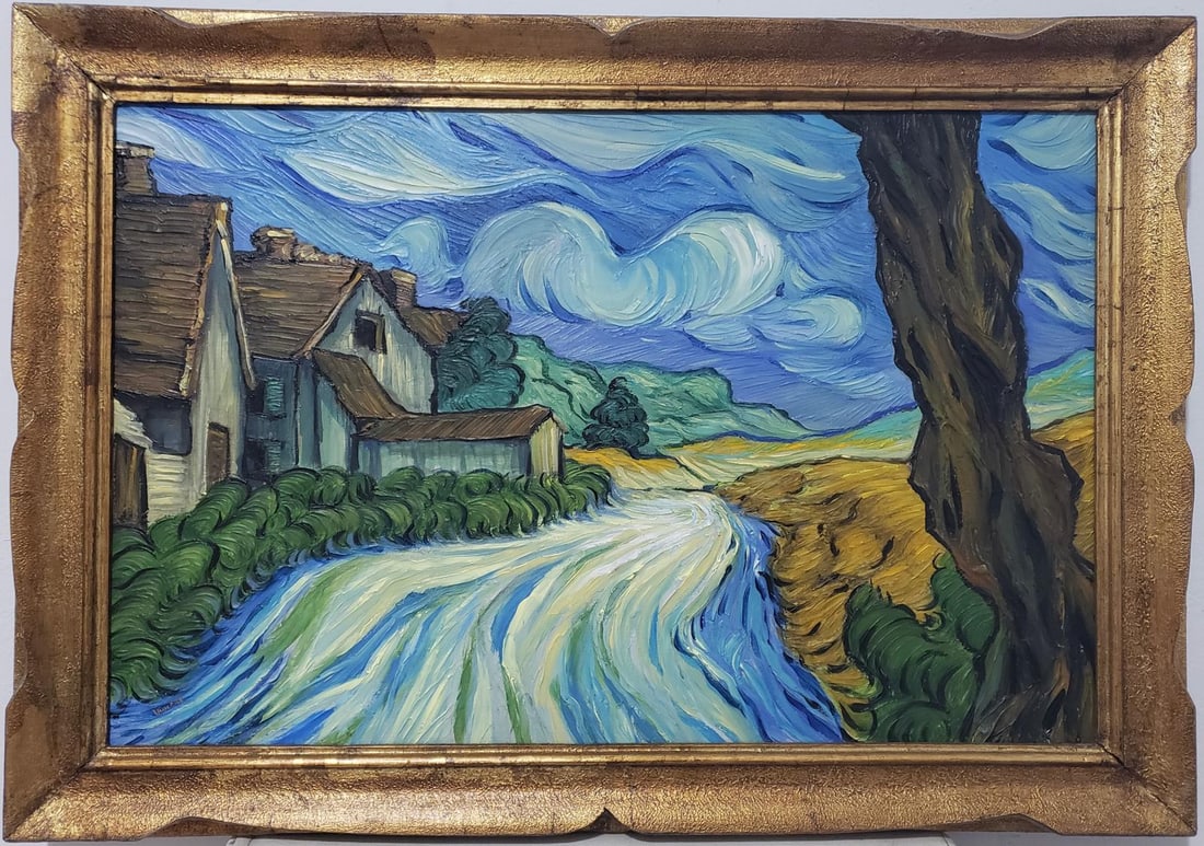 Vincent Van Gogh Dutch 1853-1890 Oil on Canvas painting in the style of. Gaugin, Degas Era (1 of 6)