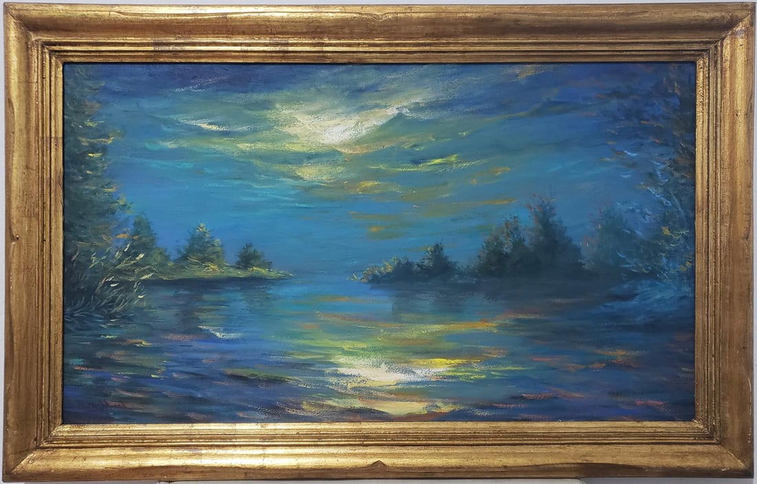 Claude Monet French 1840 - 1926 Oil on canvas Painting in the style of Renoir Manet Pissarro Era. (1 of 7)