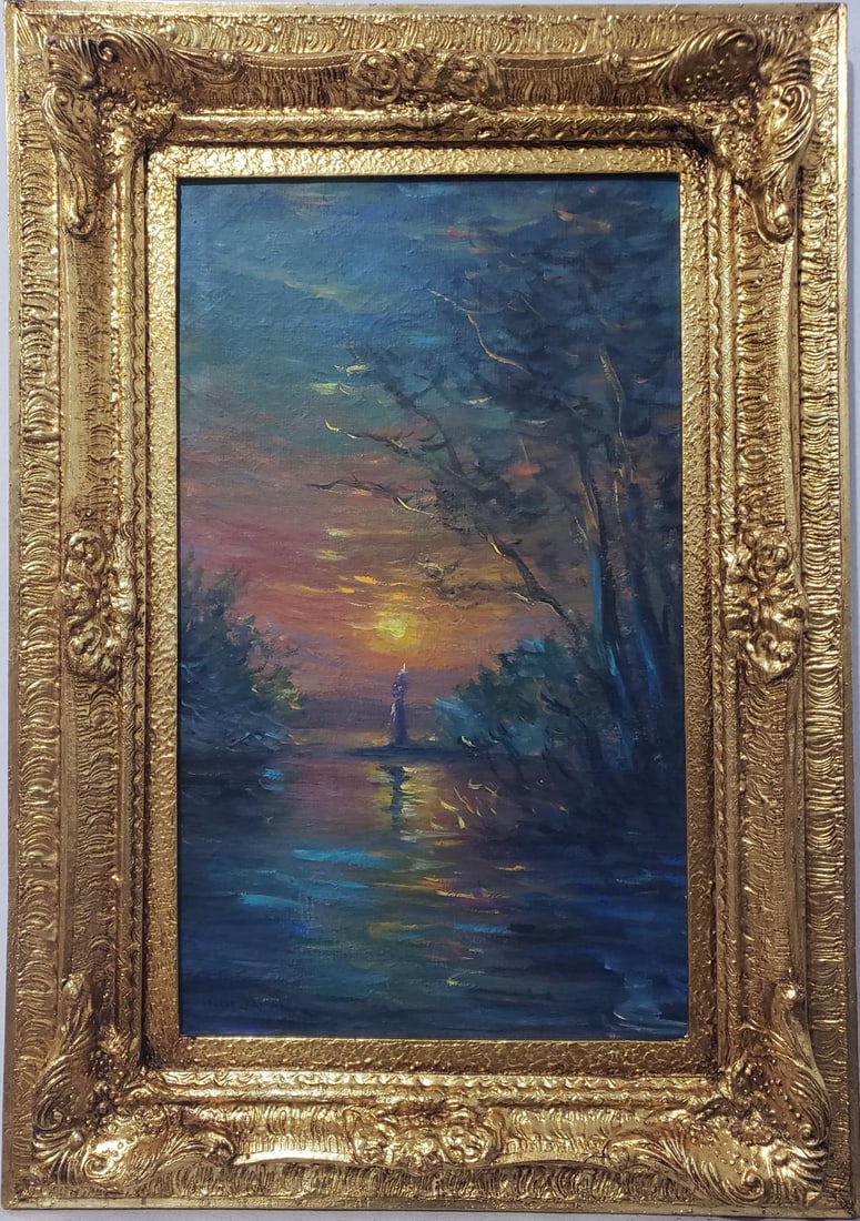 Claude Monet French 1840 - 1926 Oil on canvas Painting in the style of .Renoir Manet Pissarro Era. (1 of 5)