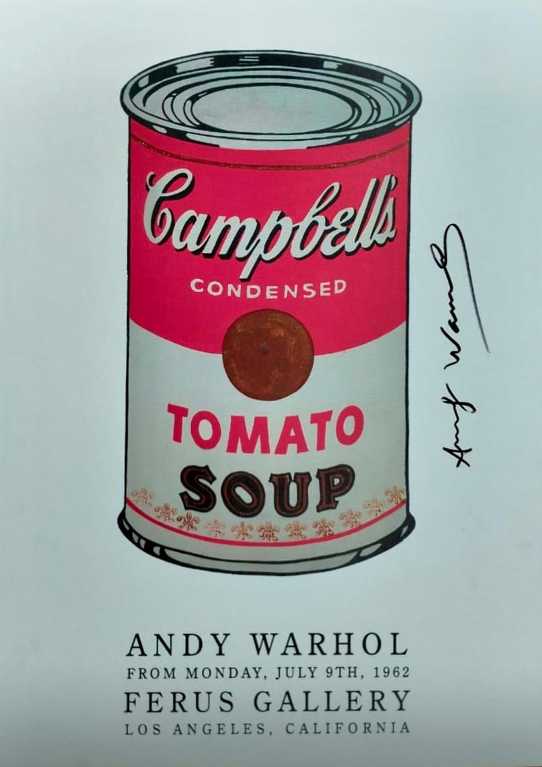 Andy Warhol American 1928-1987 Screenprint in the style of. Campbell's Soup Can Haring Pop Art Era (1 of 6)
