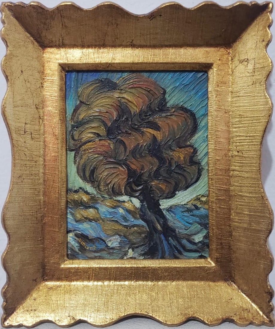 Vincent Van Gogh Dutch 1853-1890 Oil on Canvas painting  Gaugin, Degas Era. In the stye of. (1 of 7)