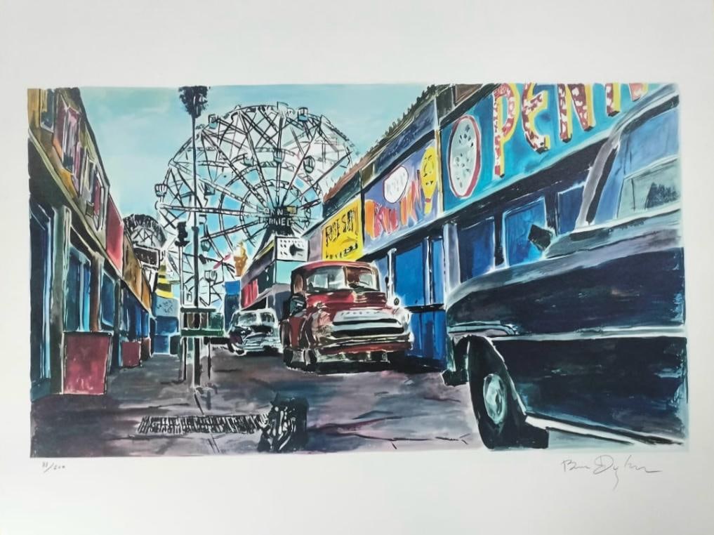 Bob Dylan Giclée print in colors on Hahnemühle Etching paper. In the Style of (1 of 5)