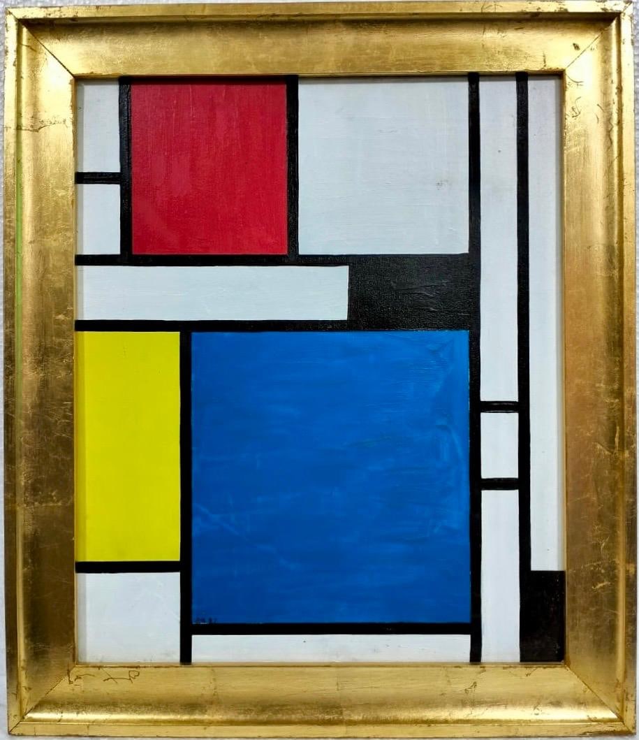 Piet Mondrian Dutch 1872- 1911 Oil on Canvas Painting in the style of. Kandinsky, Malevich Era (1 of 6)
