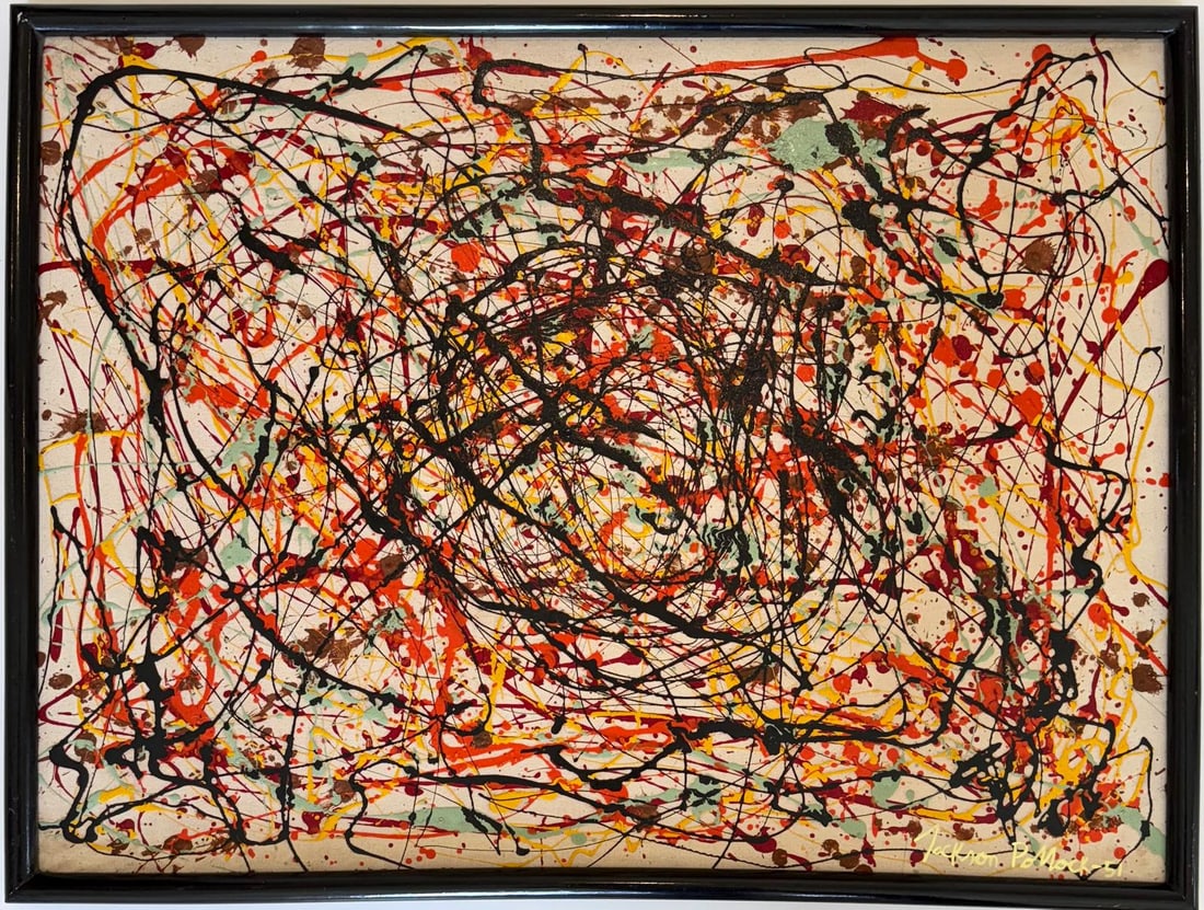 Jackson Pollock American Oil on canvas Painting In The Style of. Rothko, Kline, de Kooning (1 of 9)