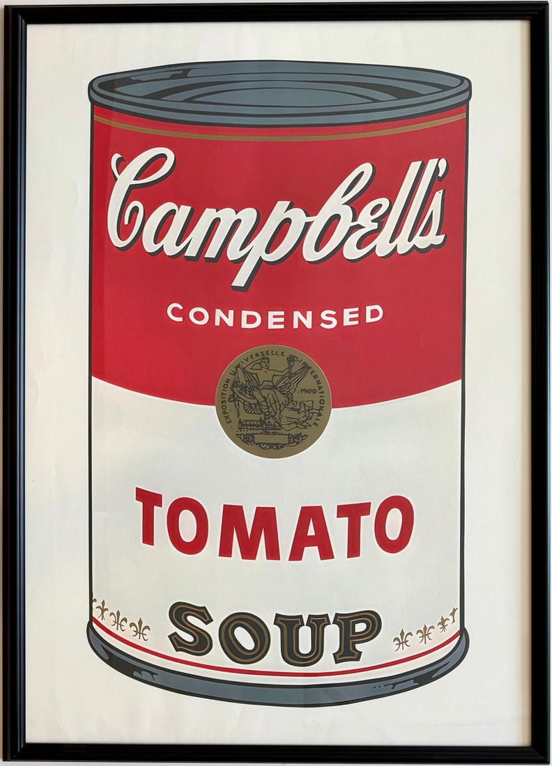 Andy Warhol American 1928-1987 Screenprint in the style of. Basquiat, Haring Pop Art Era: Title: Tomato Soup, from: Campbell's Soup I Technique: Screenprint in colors Medium: Smooth wove paper Edition: Stamp-numbered 33/250 Dimensions:Image: 89 x 52 cmSheet: 100 x 70 cm (40 x 28 in)Collect