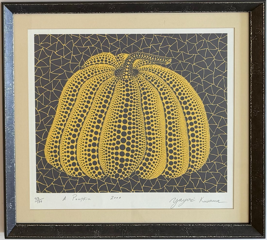 Yayoi Kusama (B.1929), In the Style of Andy Warhol Haring Pop Art Era. Silkscreen (1 of 8)