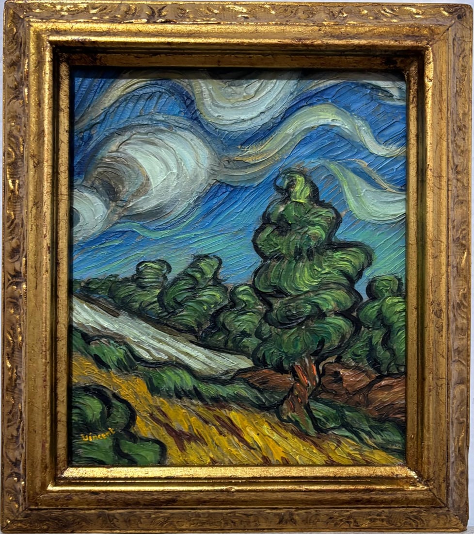 Vincent Van Gogh Dutch 1853-1890 Oil on Canvas painting In the Style of. Impressionist Era. (1 of 6)