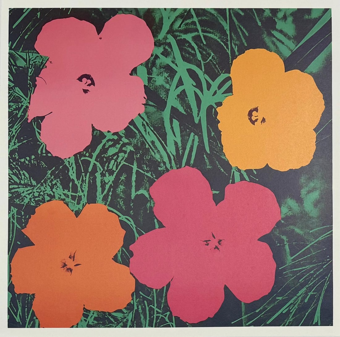 Andy Warhol American 1928-1987 Screenprint in colors in the style of. Basquiat, Haring Pop Art Era (1 of 4)