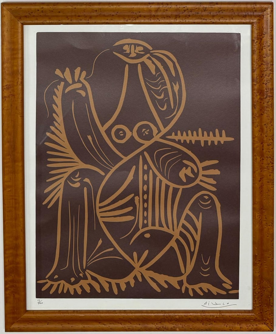 Pablo Picasso Spanish 1881-1973 Linocut in Colors. In The Style Of. Dali, Matisse, Magritte, Era (1 of 7)