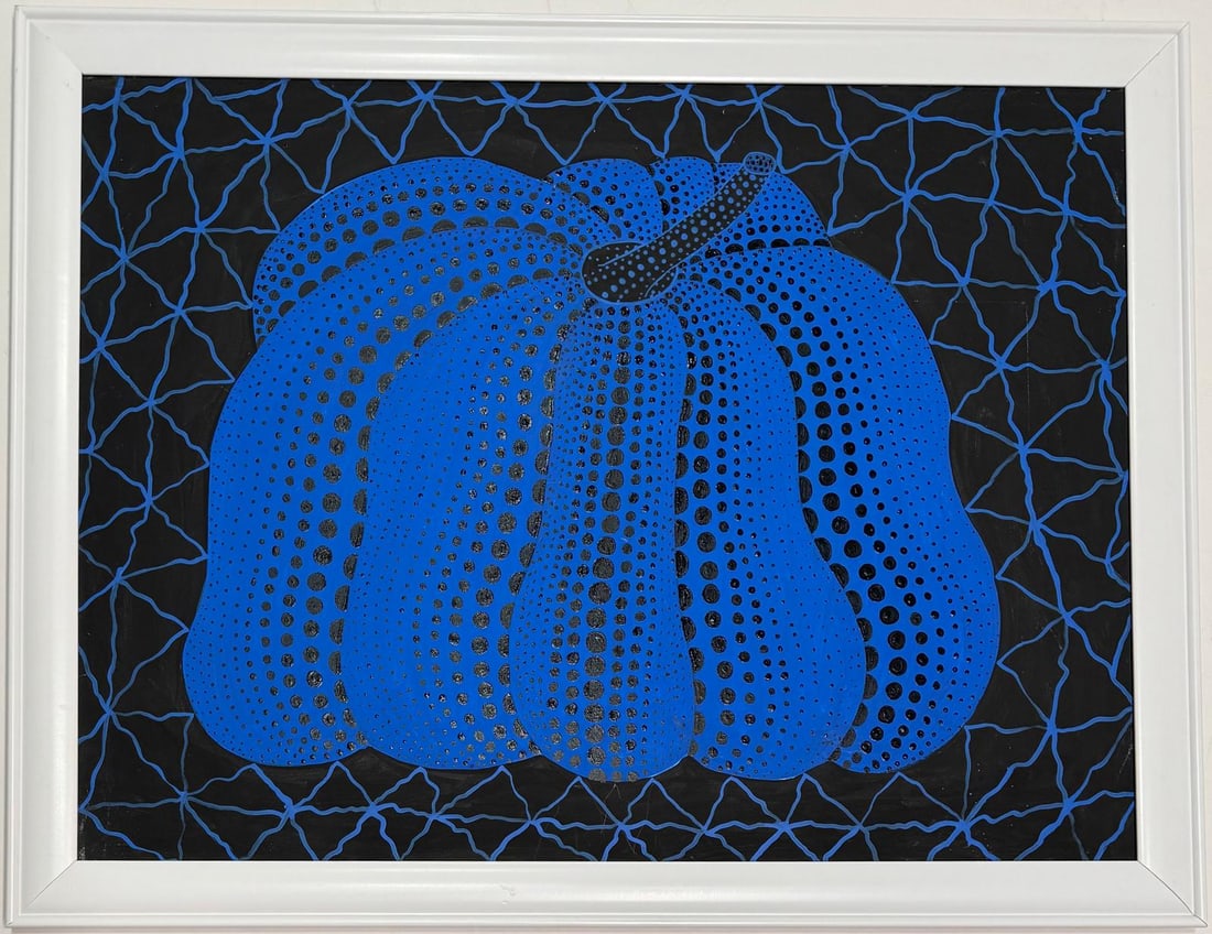 Yayoi Kusama (B.1929), In the Style of. Andy Warhol and Haring Pop Art Era. Oil on canvas (1 of 7)