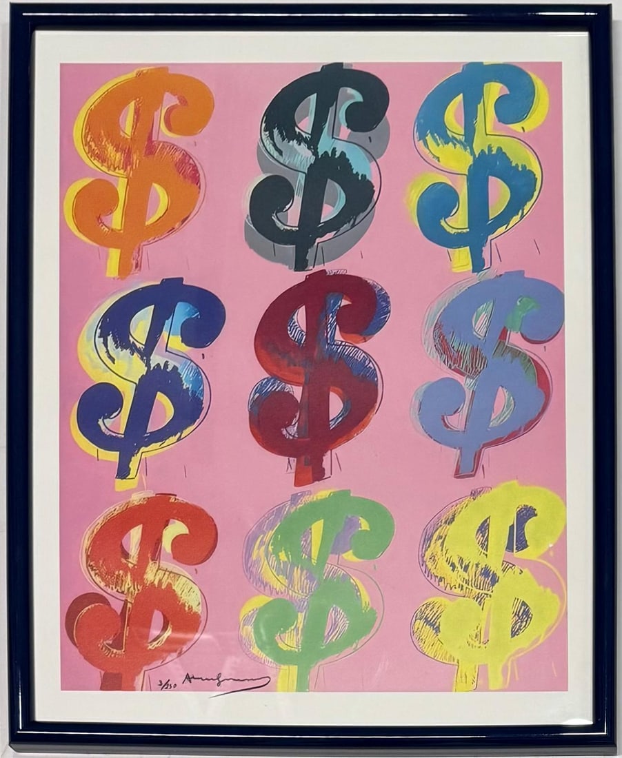 Andy Warhol American 1928-1987 Screenprint in the style of.Haring and Warhol Pop Art Era (1 of 7)