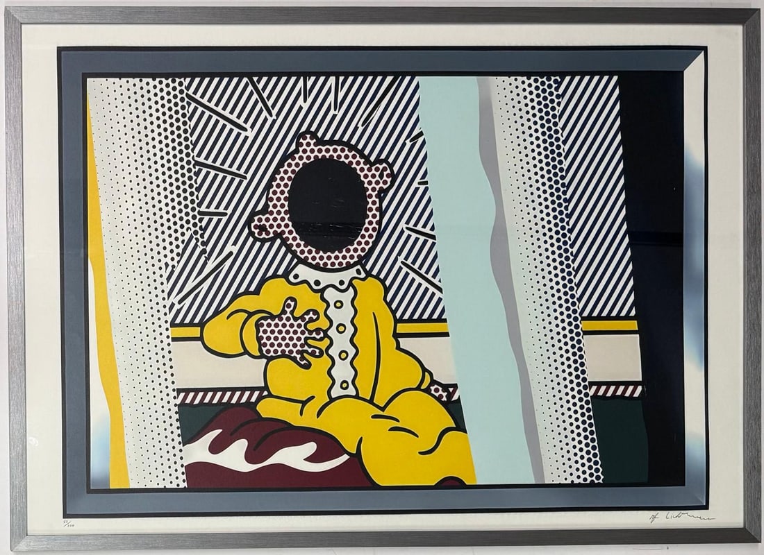 Roy Lichtenstein American 1923-1997 Offset Lithograph In the Style of. Warhol, Haring Pop Art Era (1 of 6)