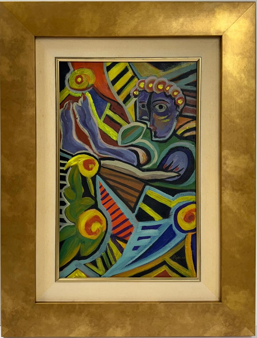 Pablo Picasso Spanish 1881-1973 Beautiful Oil on canvas painting in the style of. Cubist Era (1 of 7)