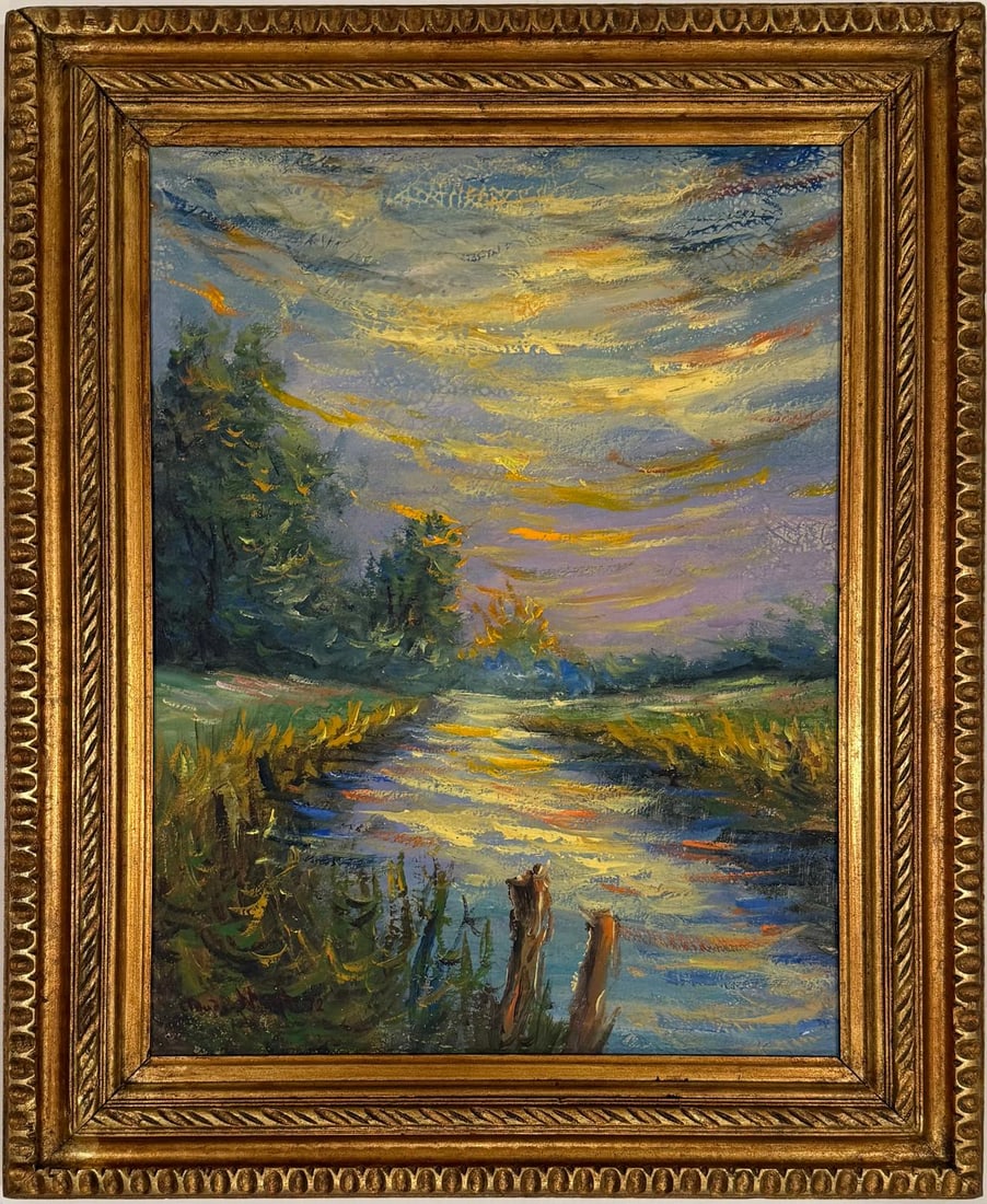 Claude Monet French 1840 - 1926 Oil on Canvas Painting in the style of. Impressionism Period. (1 of 6)