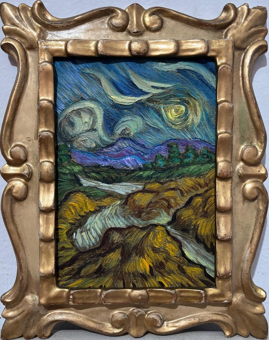 Vincent Van Gogh Dutch 1853-1890 Oil on Canvas painting in the style of. Post Impressionism Period. (1 of 6)