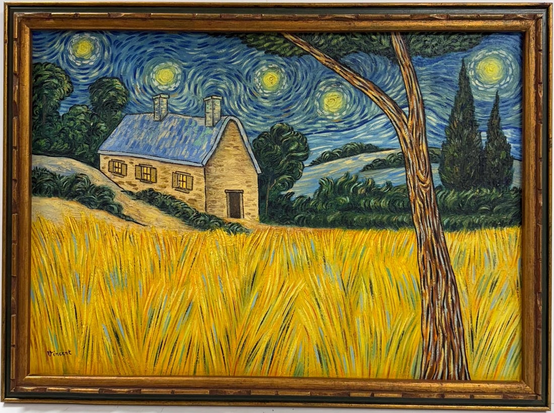 Vincent Van Gogh Dutch 1853-1890 Oil on Canvas painting in the style of. Post Impressionism Period. (1 of 6)