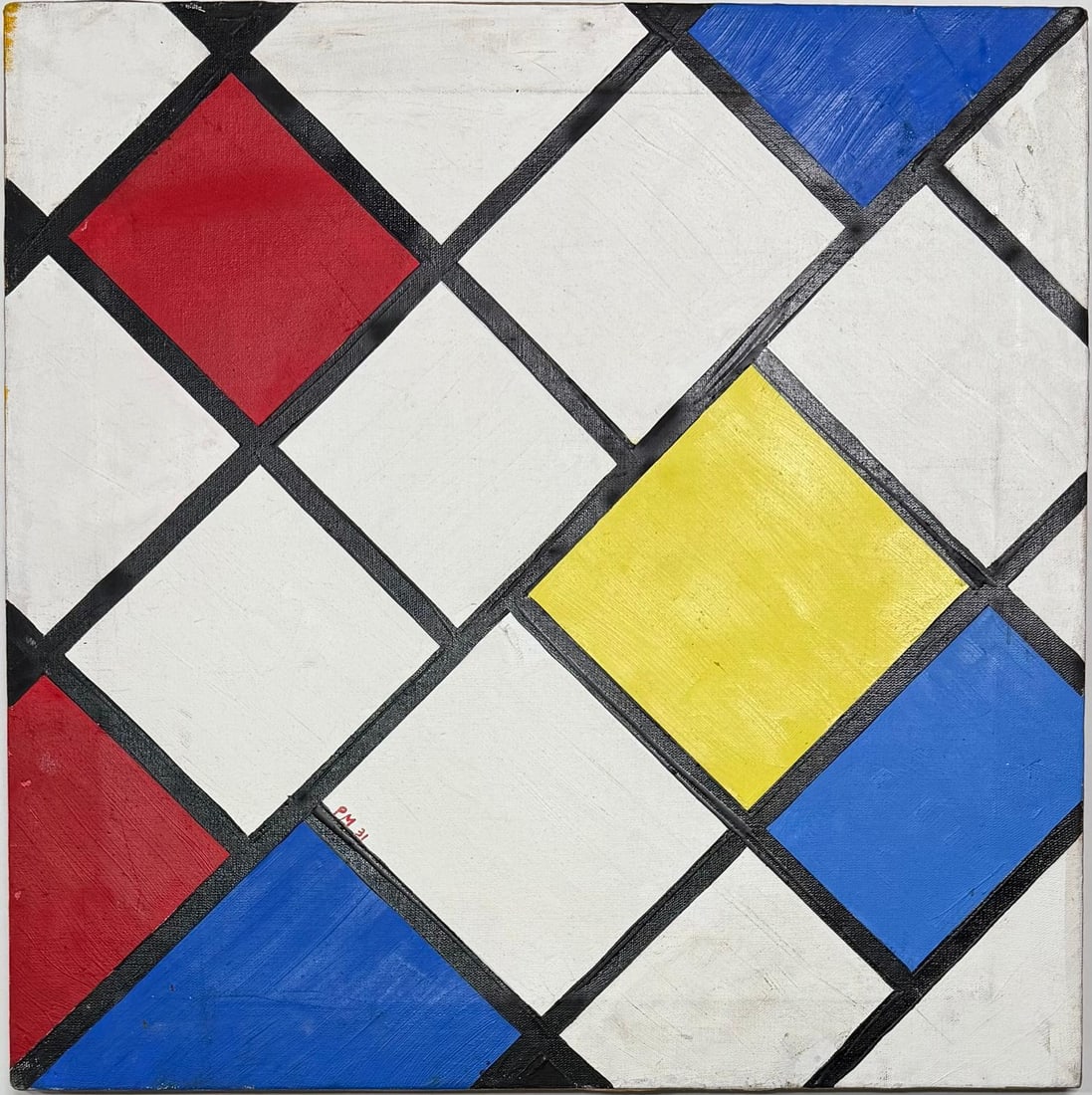 Piet Mondrian Dutch 1872- 1911 Oil on Canvas Painting in the style of. Modernism and Abstraction Era (1 of 6)