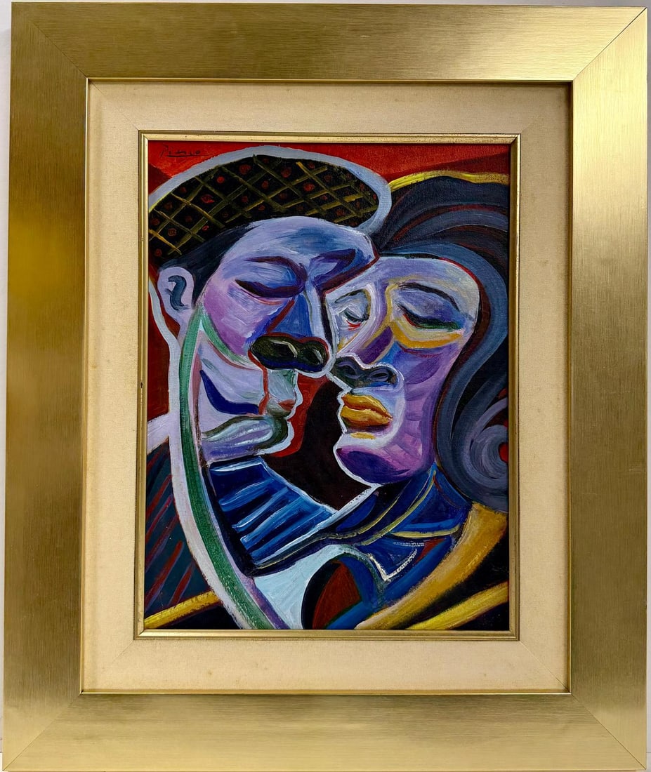 Pablo Picasso Spanish 1881-1973 Beautiful Oil on canvas Painting in the style of Dali, Magritte, Era (1 of 6)