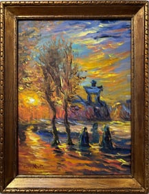 Claude Monet French 1840 - 1926 Oil on canvas in the style of. Renoir, Manet, Impressionist Era.