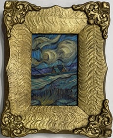 Vincent Van Gogh Dutch 1853-1890 Oil on Canvas painting in the style of. Gaugin, Degas Impressionist