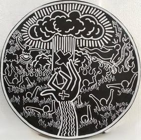 Keith Haring American 1958 - 1990 Acrylic/Canvas In The Style of. Warhol and Haring Pop Art