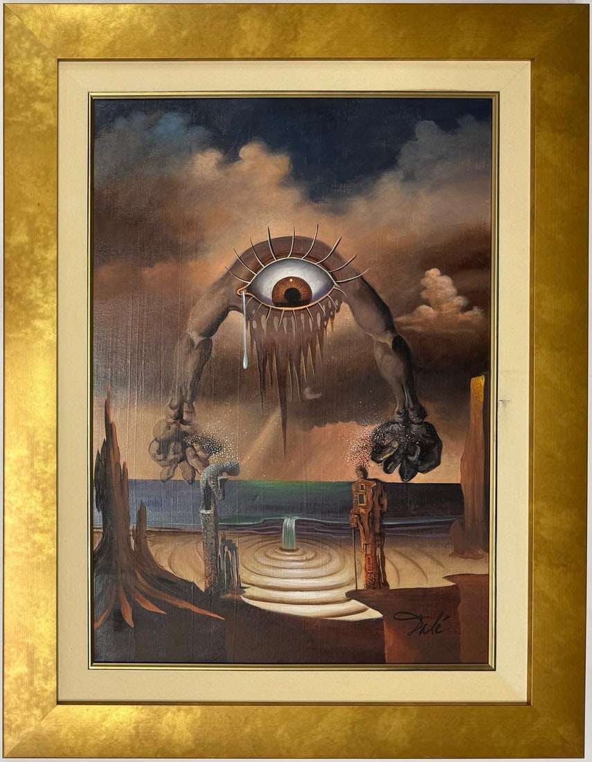 Salvador Dali Spanish 1904 - 1989 Oil on Canvas Beautiful Painting in the style of. Surrealist Era (1 of 6)