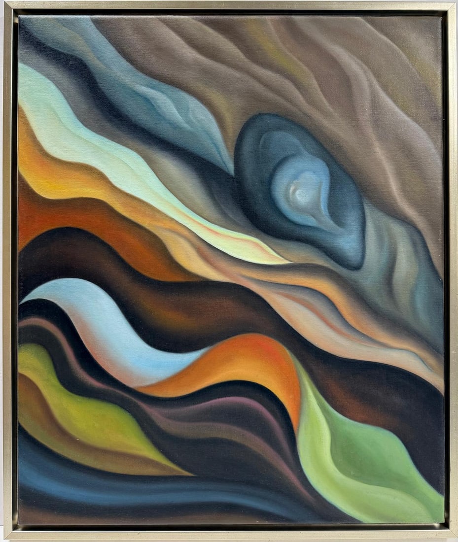 Georgia O'Keeffe American 1887 - 1986 Oil On Canvas Painting in the style of. Abstract Expressionism (1 of 6)