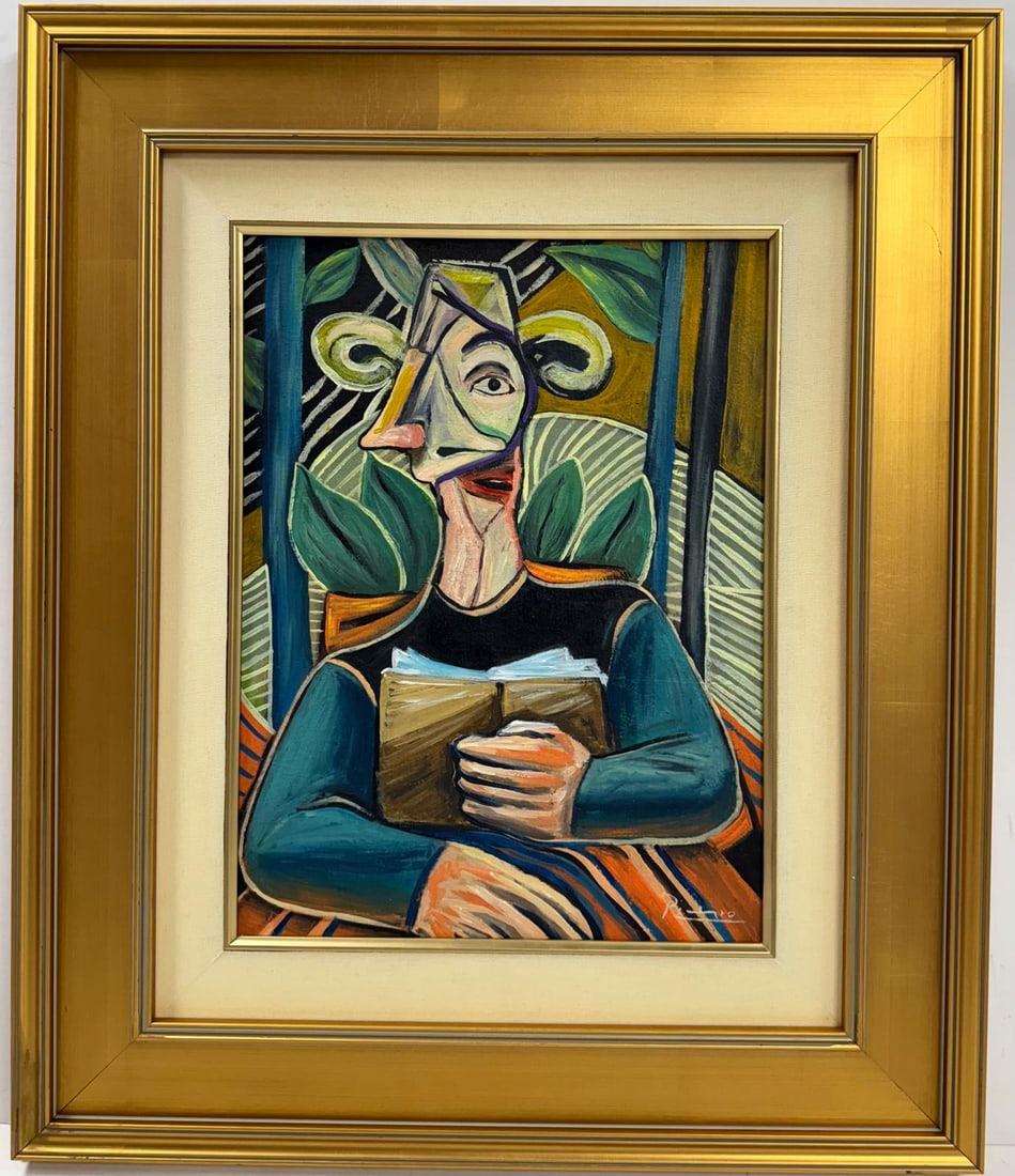 Pablo Picasso Spanish 1881-1973 Oil On Canvas Painting in the style of. Dali, Magritte, Chagall Era (1 of 7)