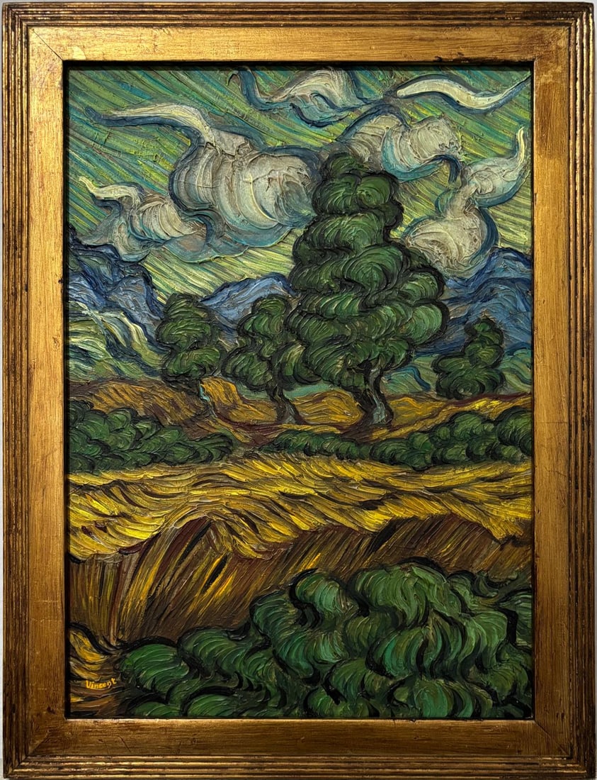 Vincent Van Gogh Dutch 1853-1890 Oil on Canvas painting. Gaugin & Van Gogh Impressionist Period. (1 of 6)