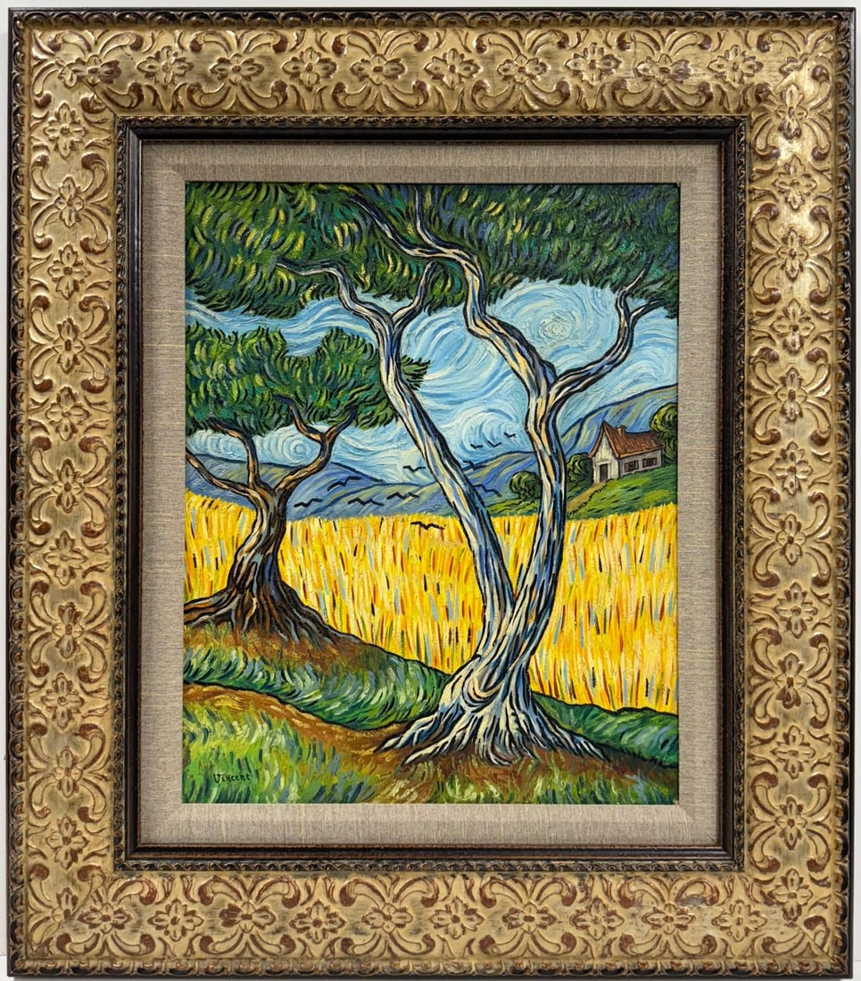 Vincent Van Gogh Dutch 1853-1890 Oil on Canvas painting. Gaugin & Van Gogh Impressionist Period. (1 of 7)