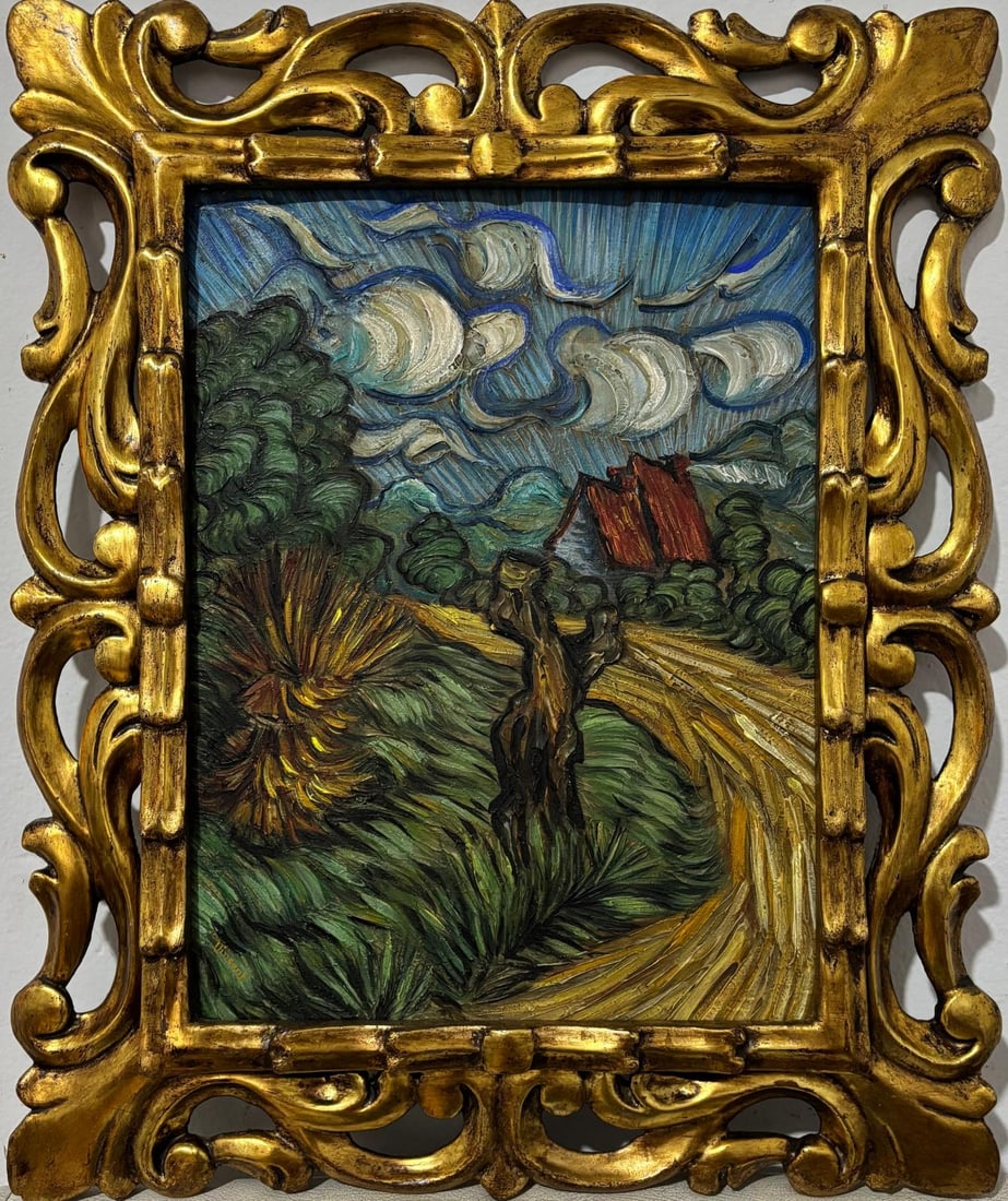 Vincent Van Gogh Dutch 1853-1890 Oil on Canvas painting. Gaugin & Van Gogh Impressionist Period. (1 of 6)