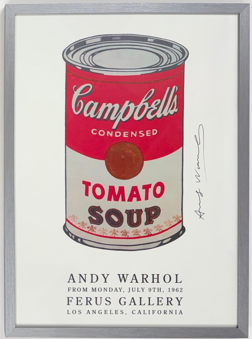 Andy Warhol American 1928-1987 Screenprint in the style of. Haring & Warhol Pop Art Era: Title: TOMATO, from: Campbell's Soup Date: 1968 Medium: Screenprint in colors on smooth wove paper Size: 27 x 19 inches (Sheet: 700 x 500 mm) Collection: Private Condition: Good This iconic screenprin