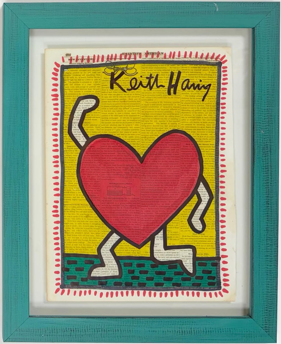 Keith Haring American 1958 - 1990 Pen on paper In The Style of. Warhol & Haring Pop Art Period. (1 of 7)