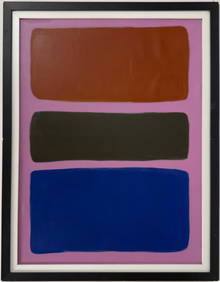Mark Rothko Russian 1903 - 1970 Oil on canvas painting in the style of. Pollock, Kline, Abstract Era (1 of 7)