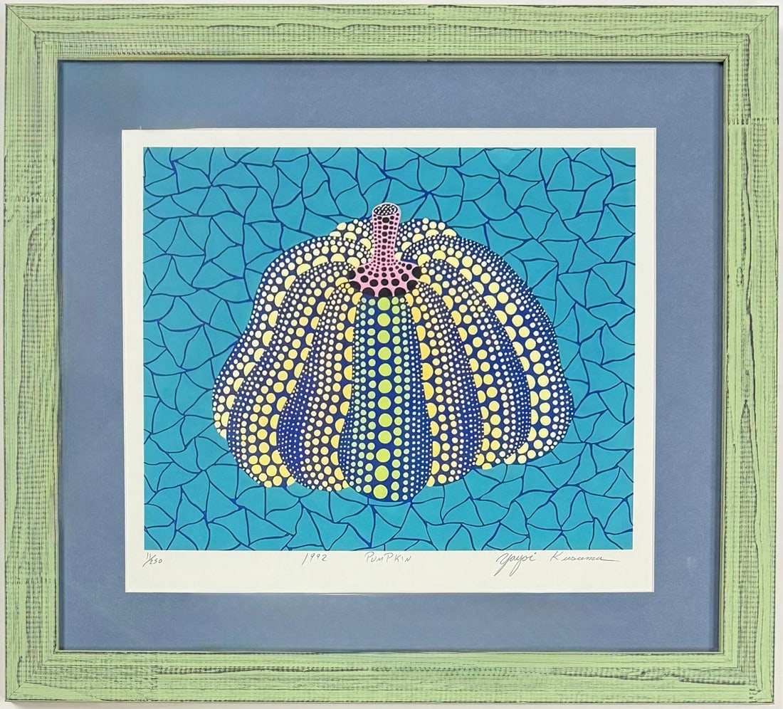 Yayoi Kusama (B.1929), In the Style of. Andy Warhol and Haring Pop Art Era. Screenprint (1 of 6)